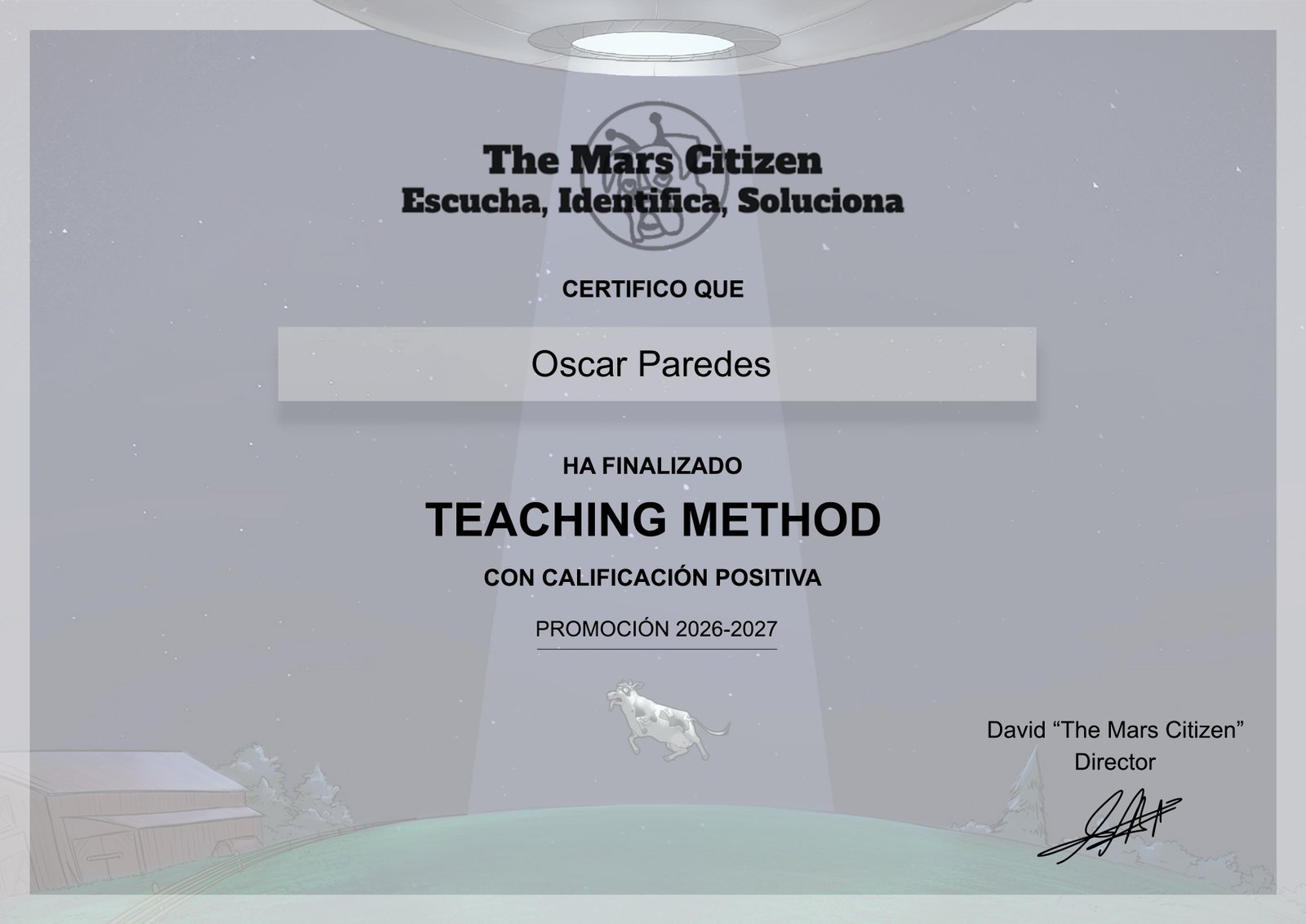 Certificado Teaching Method — The Mars Citizen